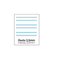 PAQUET 100 FULLS A4 PAUTA 3,5 c/m 90g